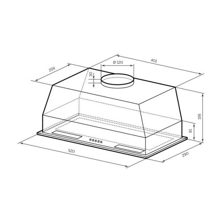 Купить Lex LEX HYPER 600 LIGHT WH вытяжка |  shop-kmv