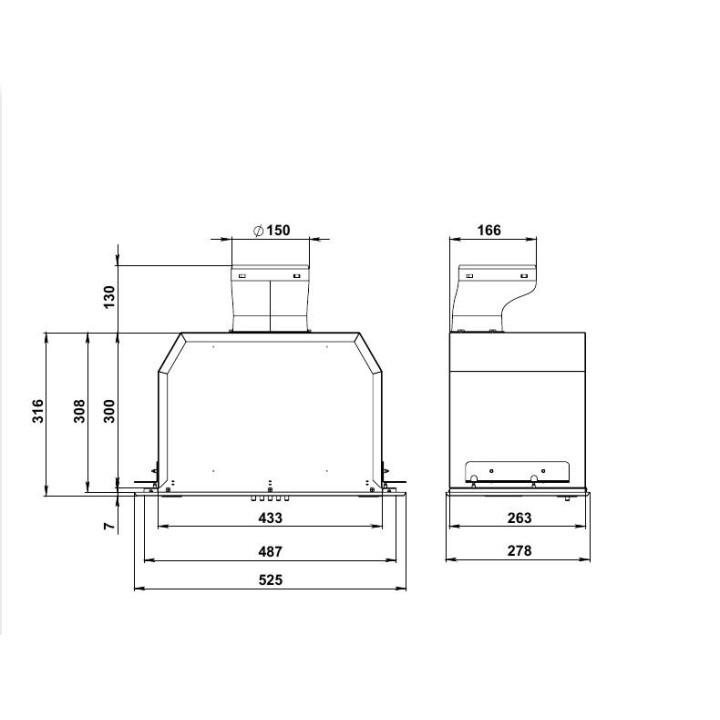 Купить KANZLER Kanzler полновстраиваемая вытяжка D 548 S |  shop-kmv