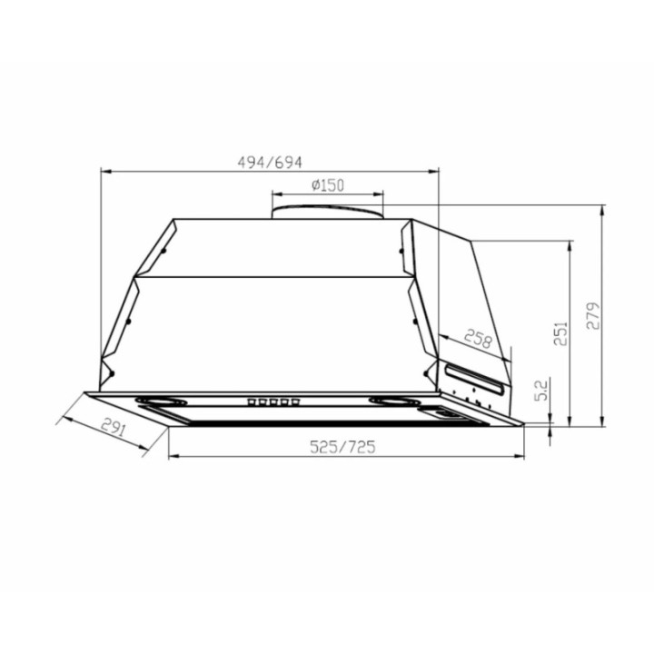 Купить Lex LEX GS BLOC P 600 GREY вытяжка |  shop-kmv