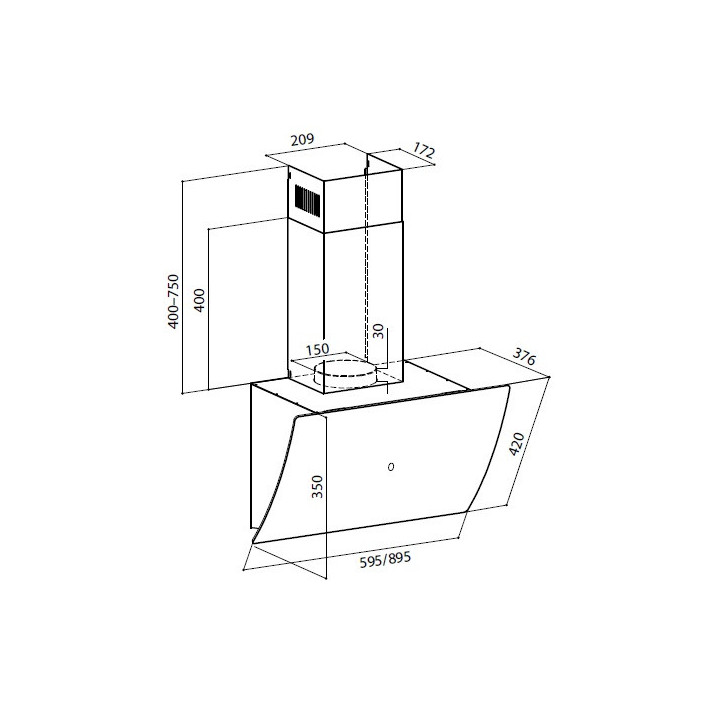 Купить Lex LEX PLAZA GS 900 WHITE вытяжка |  shop-kmv