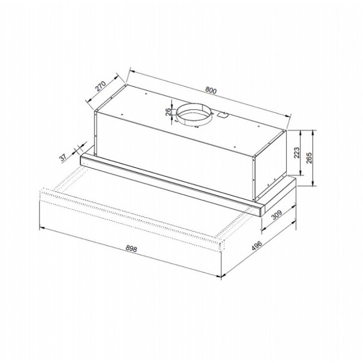 Купить Korting KORTING вытяжка KHP 9975 GW |  shop-kmv