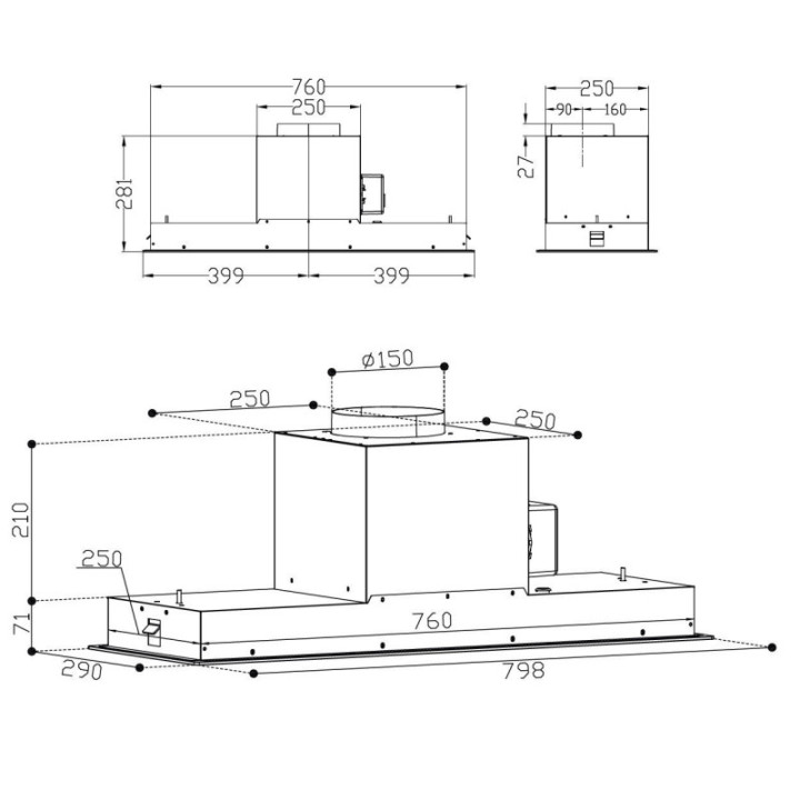 Купить Korting KORTING вытяжка KHI 9099 ICGN |  shop-kmv
