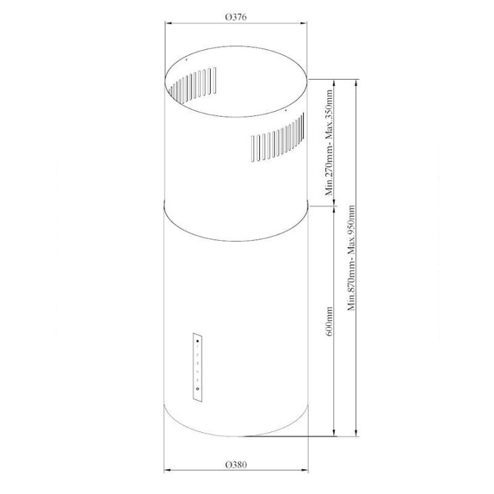Купить Korting KORTING вытяжка KHA 39970 W Cylinder |  shop-kmv