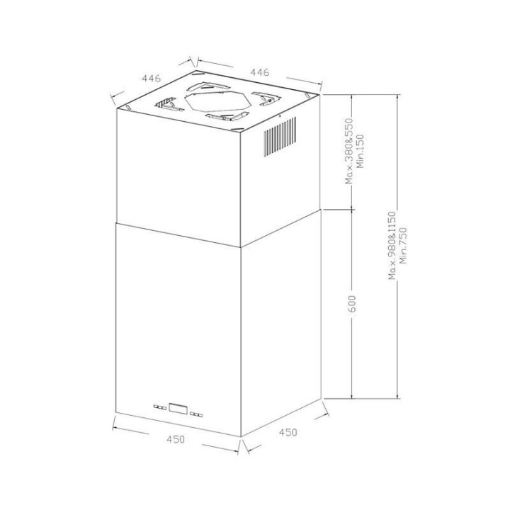 Купить Korting KORTING вытяжка KHA 45970 W Cube |  shop-kmv