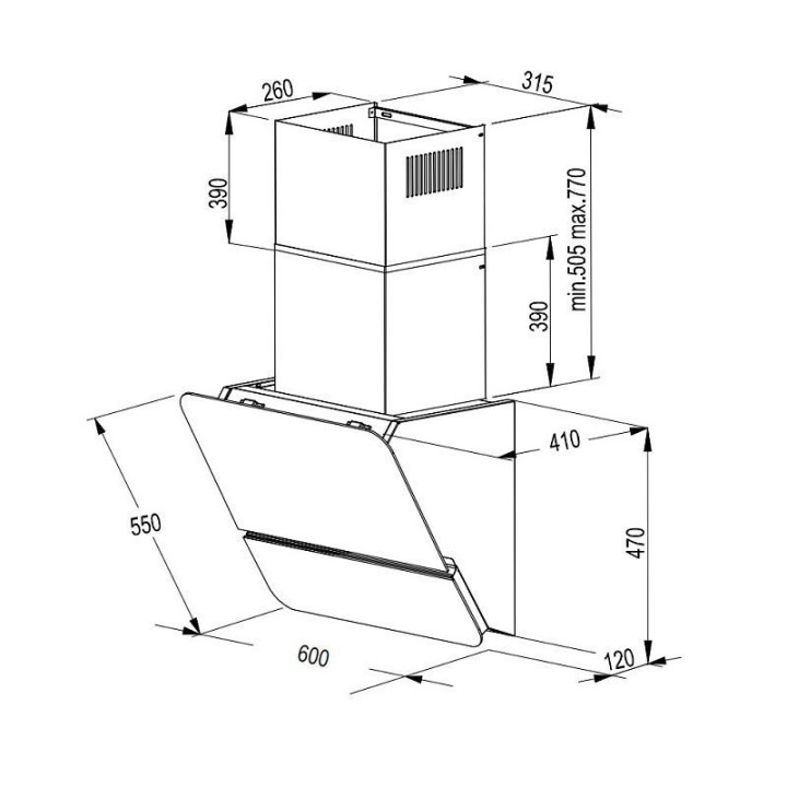Купить Korting Вытяжка KORTING KHC 69499 GW |  shop-kmv