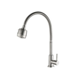 Моно-смеситель для кухни с гибким изливом VALFEX Vela Steel — фото 1