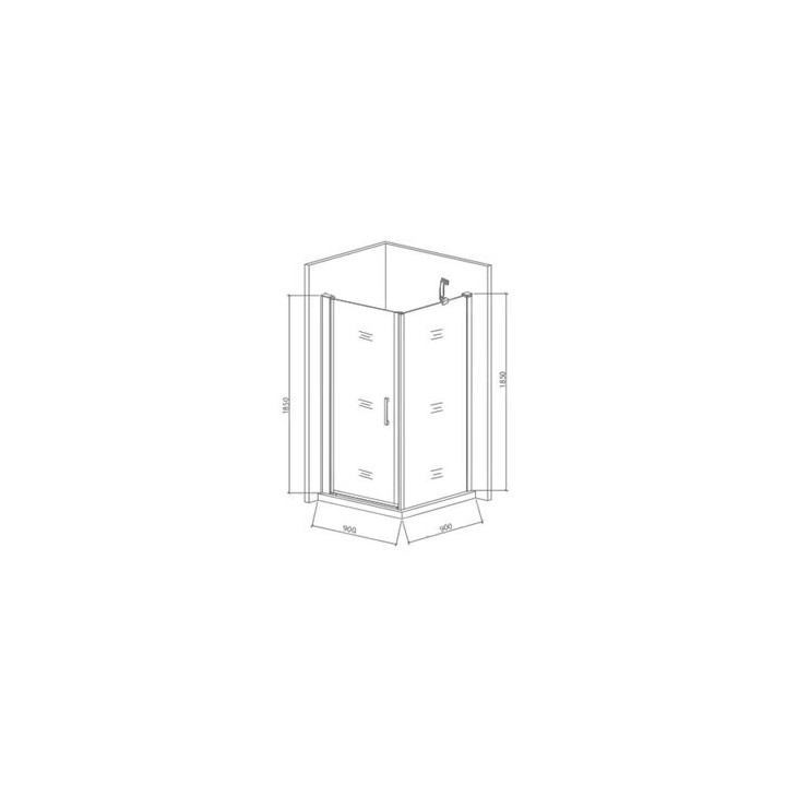  90 x 90 х 185 см