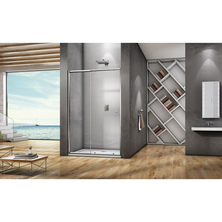 Купить Душевая дверь Good Door Lira WTW-140-C-CH, 140 х 185 см, стекло