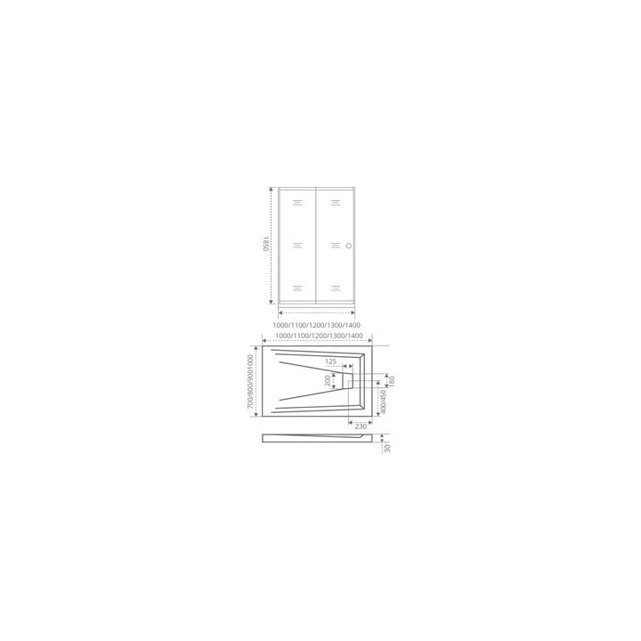 Купить Душевая дверь Good Door Lira WTW-140-C-CH, 140 х 185 см, стекло