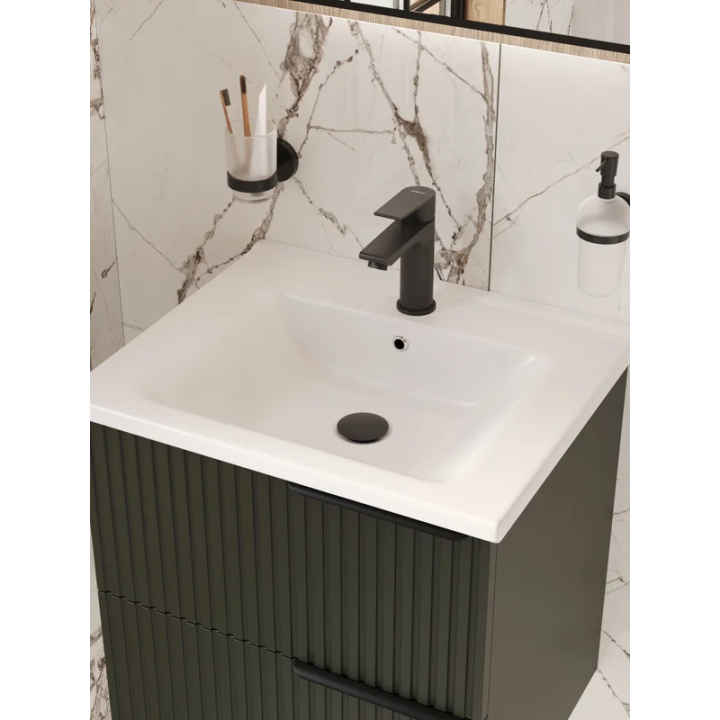 Смеситель для раковины STWORKI Готланд S13010BK матовый черный