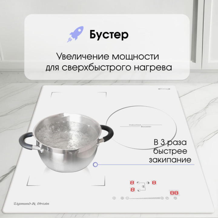 Индукционная варочная панель Zigmund & Shtain CI 49.4 W — фото 4
