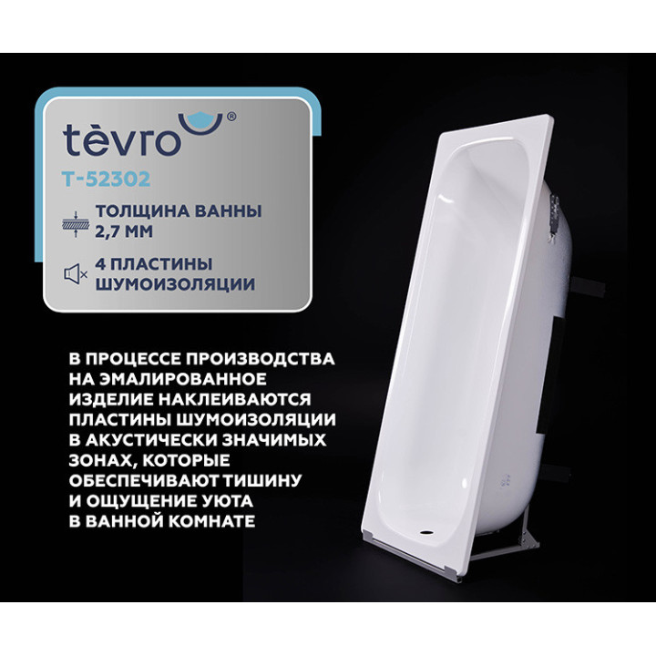 Стальная ванна Tevro Тонда 150х75 см купить по выгодной цене