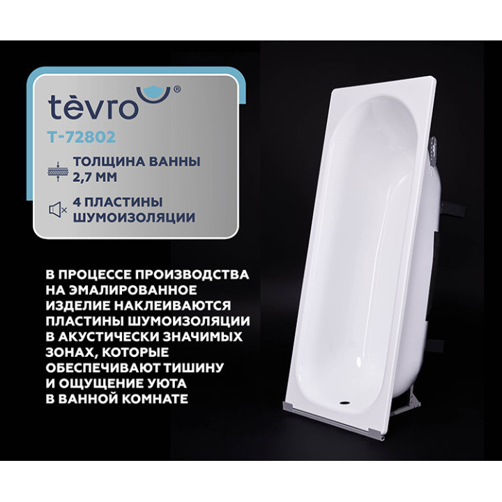 Стальная ванна Tevro Аула 170х70 см купить по выгодной цене