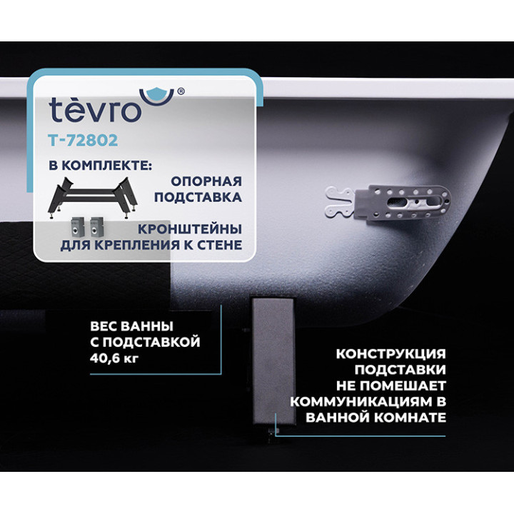 Стальная ванна Tevro Аула 170х70 см купить по выгодной цене