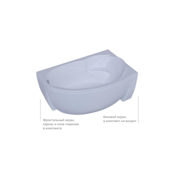 Купить акриловую ванну Aquatek Бетта 150x95 правая в Пятигорске — shop-kmv.ru