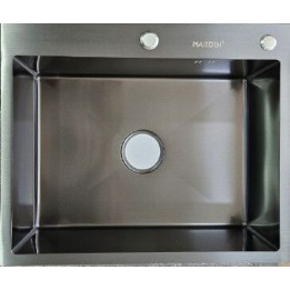 Прямоугольная кухонная мойка MARDIN 60х50 Графит (816050) на shop-kmv